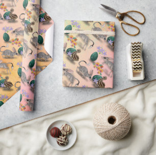 Easter Bilby & Australian Flowers Wrapping Paper