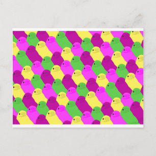 easter bird candy holiday postcard