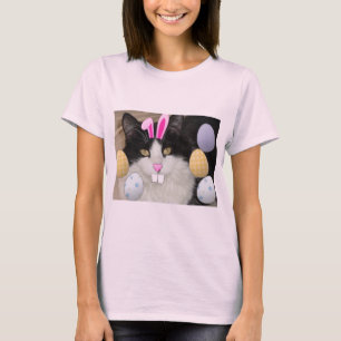 Easter Black & White Cat T-Shirt