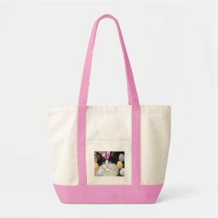 Easter Black & White Cat Tote Bag