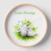 Easter Blessing Easter Egg Floral and Butterflies