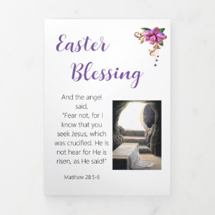 Easter Blessing Trifold Letter Fold Card