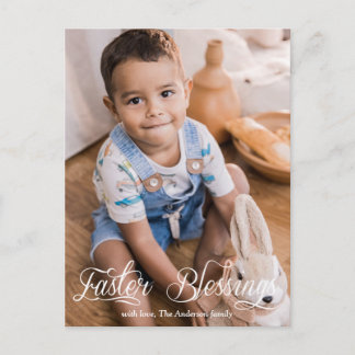 Easter Blessings Baby Kids Family Photo Holiday Postcard