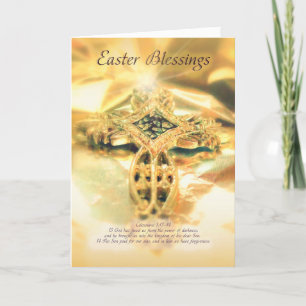 Easter Blessings Cross/Crucifix Holiday Card
