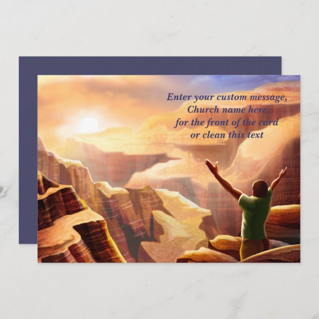 Easter Blessings Custom Greeting Christian Easter  Holiday Card (Front/Back)