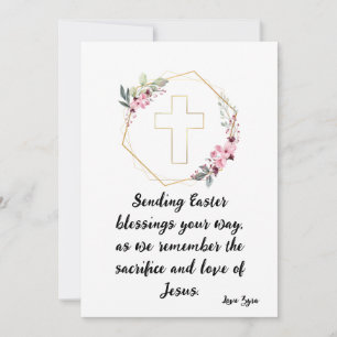 Easter Blessings: Customisable Card with Love