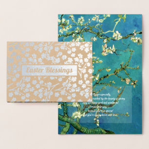 Easter Blessings. Fine Art Luxury Real Foil Card