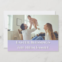 Easter Blessings Full Bleed Family Photo Purple 