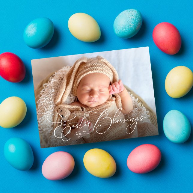Easter blessings photo card (Creator Uploaded)