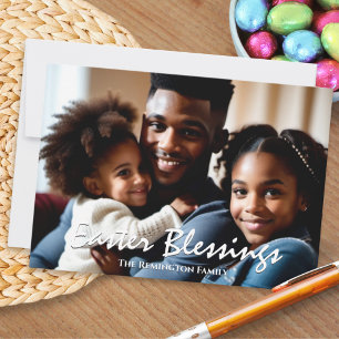 Easter Blessings Photo Modern Holiday Card
