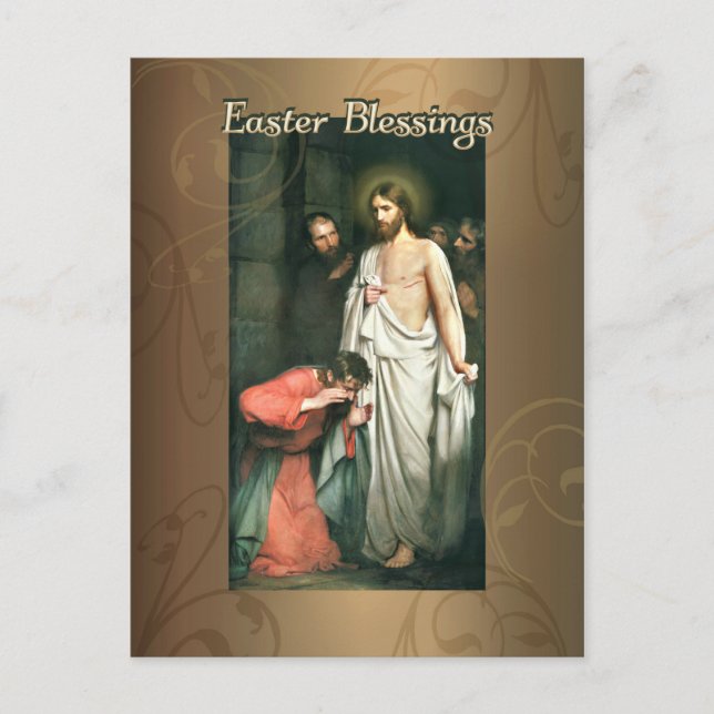 Easter Blessings, Resurrection of Jesus by C.Bloch Holiday Postcard (Front)