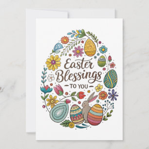 EASTER BLESSINGS TO YOU HOLIDAY CARD