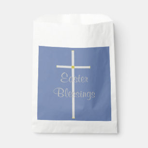 Easter Blessings White Blue Favour Bags