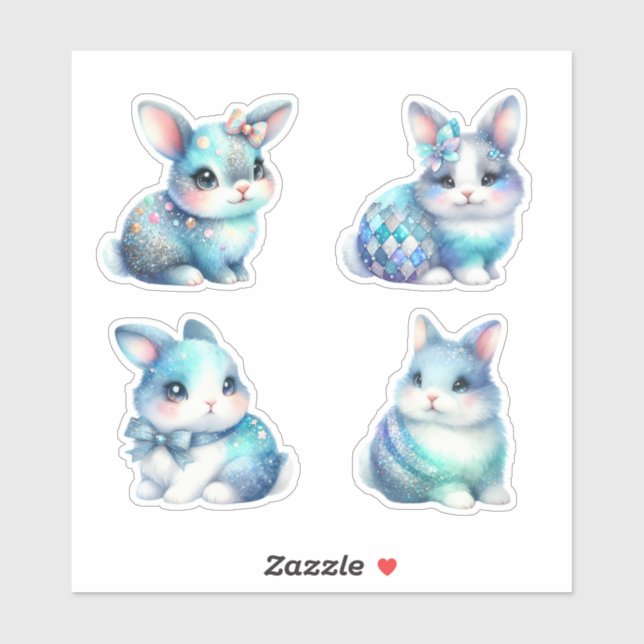 Easter Blue Bunnies (Sheet)