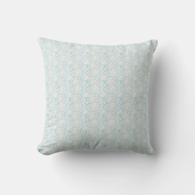Easter Blue Polka Dot – Pastel Cute  Cushion (Front)
