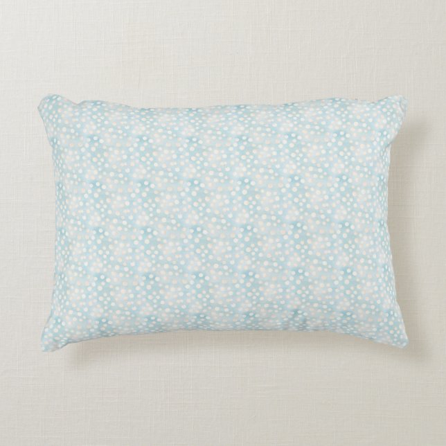 Easter Blue Polka Seamless Fabric – Pastel Cute  Decorative Cushion (Front)