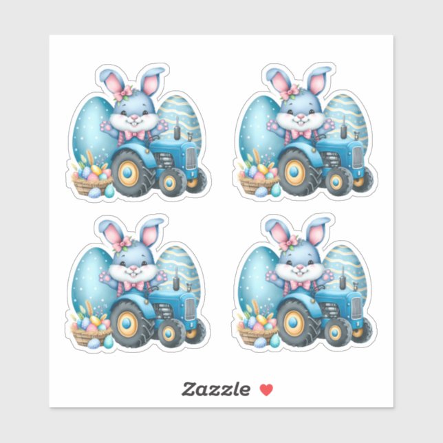 Easter Blue Rabbit Tractor Eggs (Sheet)