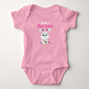 Easter Bodysuit with Cute Bunny for Baby Girl