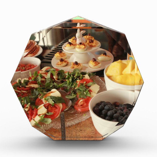 Easter bounty buffet with Easter food Photo Block (Front)