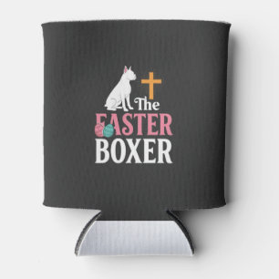 Easter Boxer Dog Vintage Engraving Shirt Can Cooler
