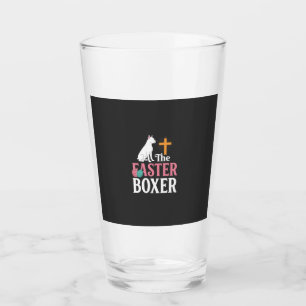 Easter Boxer Dog Vintage Engraving Shirt Glass
