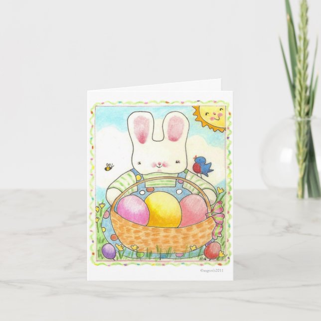 Easter Boy Bunny holiday card (Front)