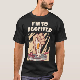 Easter  Boys Egg Pun   I Am So Eggcited T-Shirt