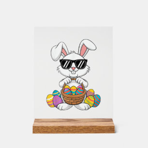 Easter Boys Girls Kids Toddler Bunny Rabbit Easter Acrylic Sign