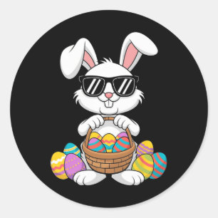 Easter Boys Girls Kids Toddler Bunny Rabbit Easter Classic Round Sticker