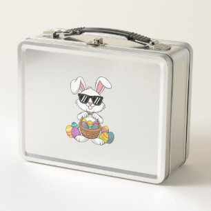 Easter Boys Girls Kids Toddler Bunny Rabbit Easter Metal Lunch Box