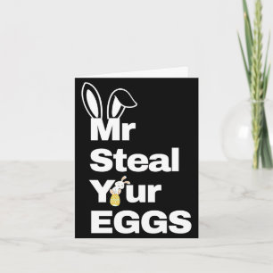 Easter boys toddlers mr steal your eggs funny card