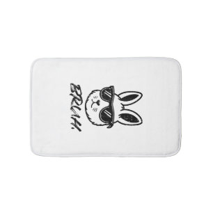 Easter Bruh Bunny Sunglasses Funny Meme Men Boys K Bath Mat