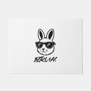 Easter Bruh Bunny Sunglasses Funny Meme Men Boys K Doormat