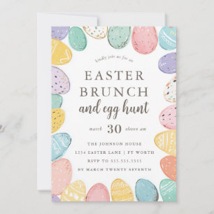 Easter Brunch and Egg Hunt Easter Holiday Invitati Invitation