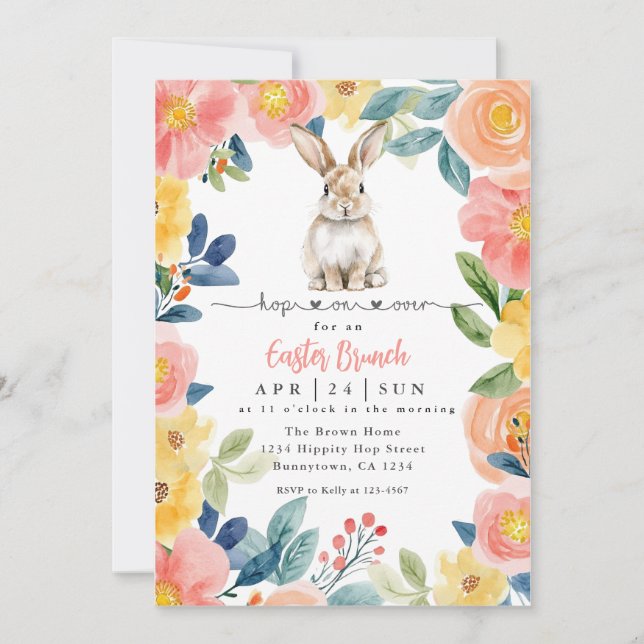 Easter Brunch and Egg Hunt  Invitation (Front)