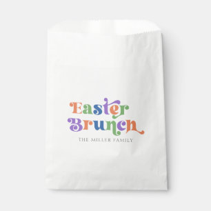 Easter Brunch Colourful Retro Typography Favour Bags