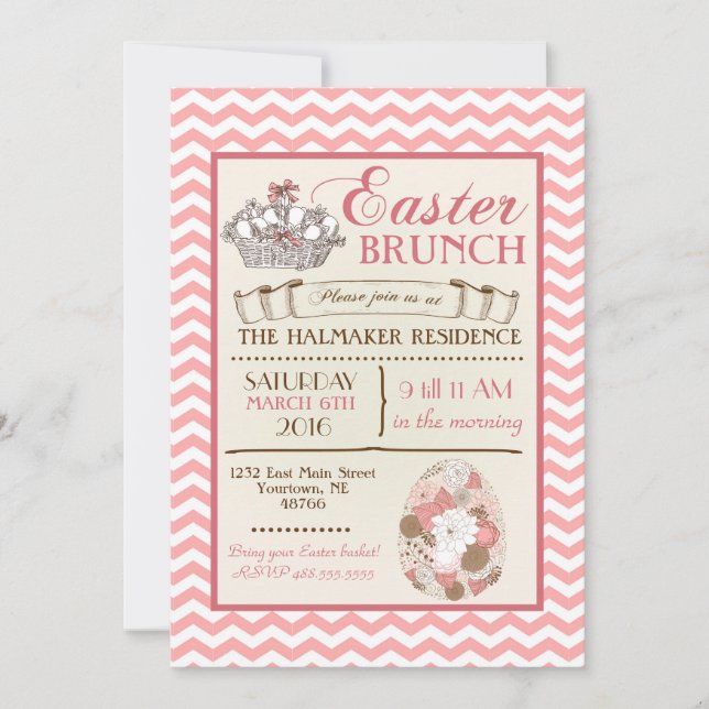 Easter Brunch Easter Egg Hunt birthday Invitation (Front)