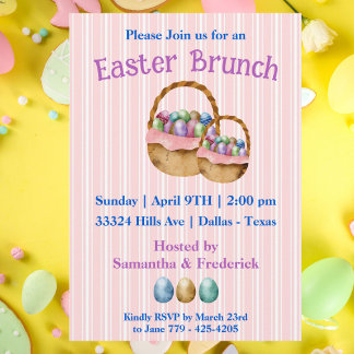 Easter Brunch Egg Basket Holiday Card