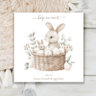 Easter Brunch & Egg Hunt Bunny Basket with Eggs Napkin