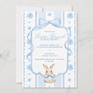 Easter Brunch & Egg Hunt Cottage Rabbit Editable  Invitation