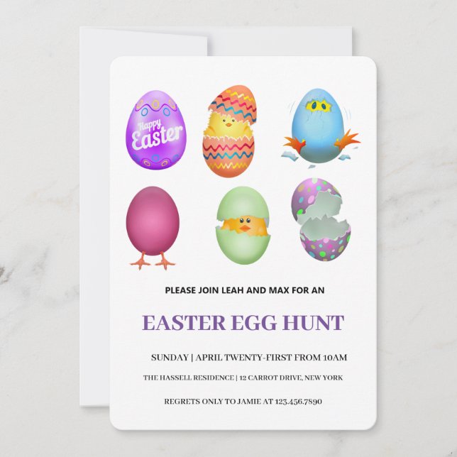 Easter Brunch Egg Hunt Invitation (Front)