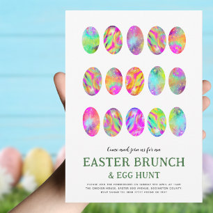 Easter Brunch Egg Hunt Watercolor modern Invitation