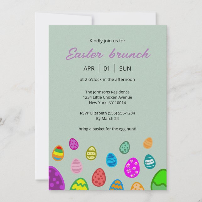 Easter Brunch Invitation (Front)