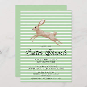 Easter Brunch Invitation with Vintage Rabbit