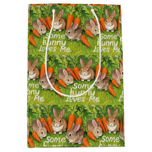 Easter Bunnies and Carrots Medium Gift Bag