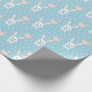 Easter Bunnies and Hearts Easter Wrapping Paper