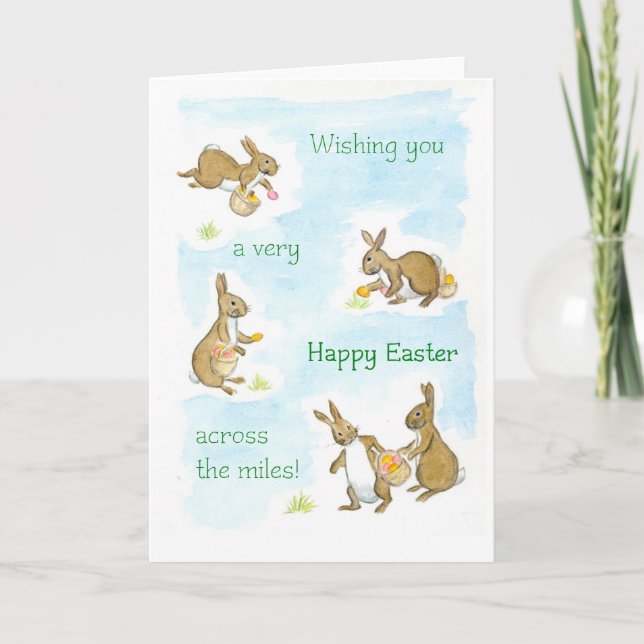 Easter Bunnies Card - across the miles (Front)