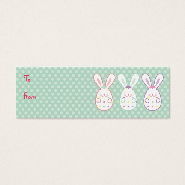 Easter Bunnies Gift Tags (Front)
