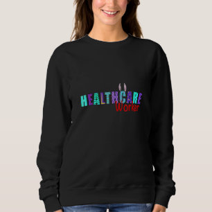 Easter Bunnies Healthcare  Women Easter Day Eggs L Sweatshirt