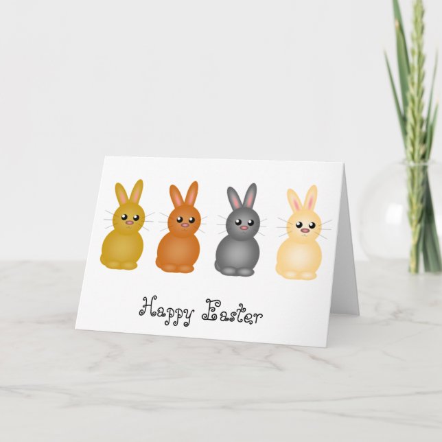 Easter Bunnies Holiday Card (Front)